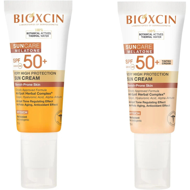 کرم ضد آفتاب بی رنگ بیوکسین+SPF50 مناسب پوست های خشک حجم۵۰(واردات قانونی از منطقه آزاد ارس)