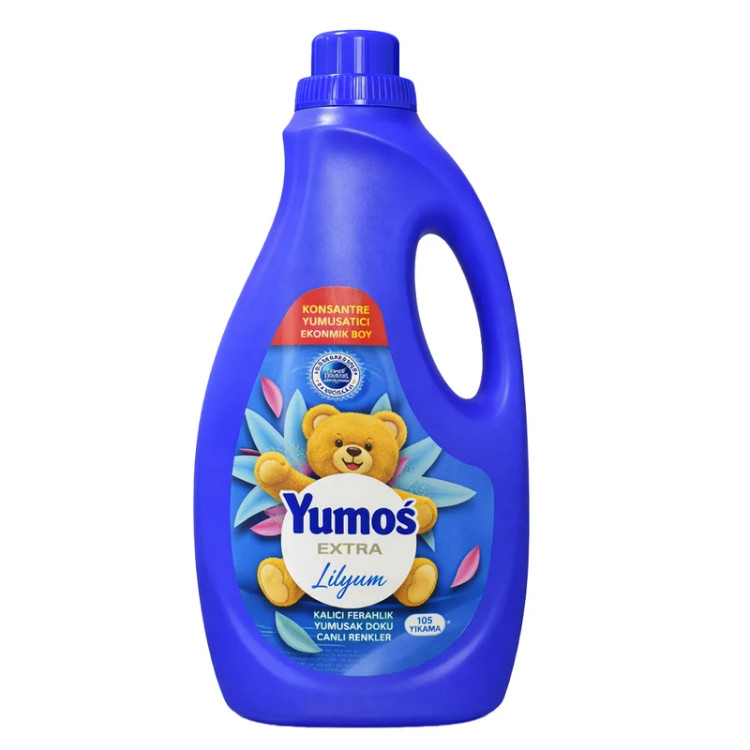 مایع نرم کننده یوموش اکسترا Yumoş Extra آبی با رایحه گل لیلیوم حجم 2520 میلی(واردات قانونی از منطقه آزاد ارس)