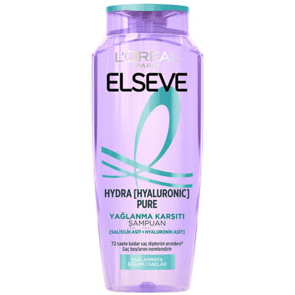 شامپو آبرسان و ضد چربی لورآل مخصوص موهای چرب مدل Hydra Hyaluronic Pure حجم 300 میلی(واردات قانونی از منطقه آزاد ارس)