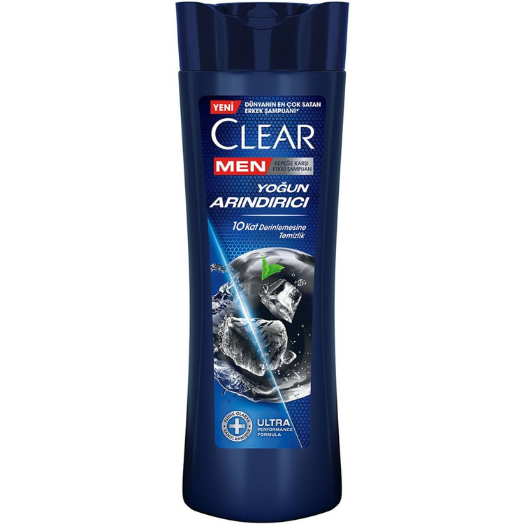 شامپو ضدشوره کلیر Clear مردانه مدل Yoğun Arındırıcı اصل ترکیه حجم 350 میلی(واردات قانونی از منطقه آزاد ارس)