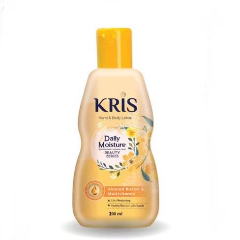 لوسیون دست و بدن کریس Kris روغن بادام و مولتی ویتامین حجم 200 میلی اصل و اورجینال(واردات قانونی از منطقه آزاد ارس)