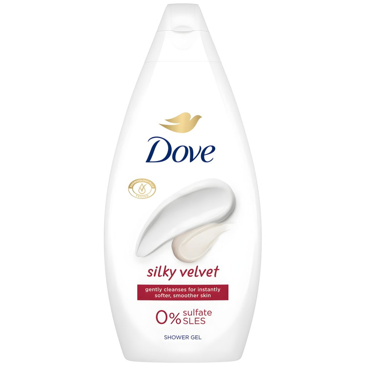 شامپو بدن بدون سولفات داو مدل Silky Velvet مناسب پوست های حساس با حجم 720 میلی(واردات قانونی از منطقه آزاد ارس)
