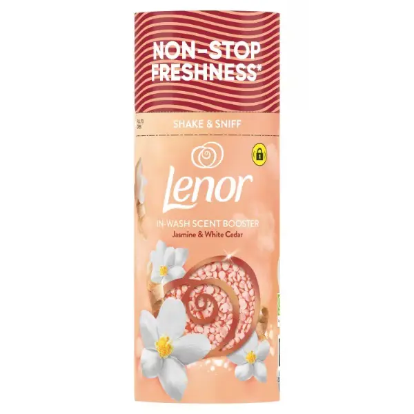دانه های خوشبو کننده لباس لنور Lenor رایحه Jasmine and White Cedar بسته 155 گرمی(واردات قانونی از منطقه آزاد ارس)