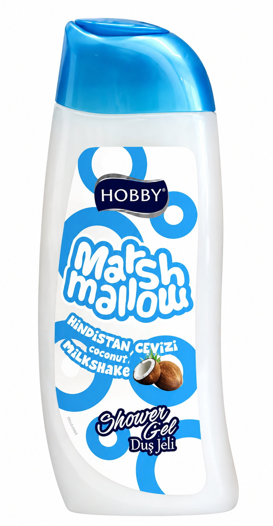 شامپو بدن هوبی Hobby مدل Marshmallow حاوی عصاره نارگیل، پروتئین، کلسیم سرشار از ویتامین گروه B و امگا 3 مناسب انواع پوست ها با حجم 500 میلی(واردات قانونی از منطقه آزاد ارس)
