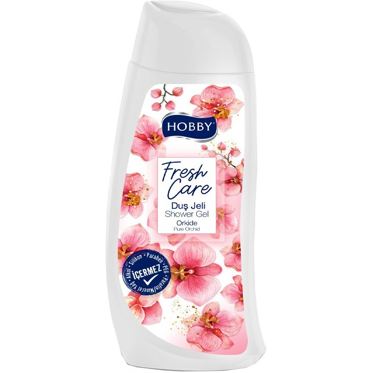 شامپو بدن هوبی Hobby مدل FreshCare حاوی عصاره گل ارکیده مناسب انواع پوست ها با حجم 500 میلی(واردات قانونی از منطقه آزاد ارس)