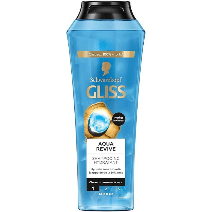 شامپو شوآرزکوف آبی مدل Aqua revive آبرسان قوی ، مناسب موهای معمولی تا خشک و دهیدراته (کم آب) با حجم 400 میلی(واردات قانونی از منطقه آزاد ارس)