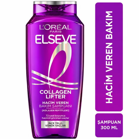 شامپو elسیو مدل Collagen Lifter ، حجم دهنده مو ، حاوی کلاژن ، مناسب موهای نازک و کمحجم با حجم 300 میلی(واردات قانونی از منطقه آزاد ارس)