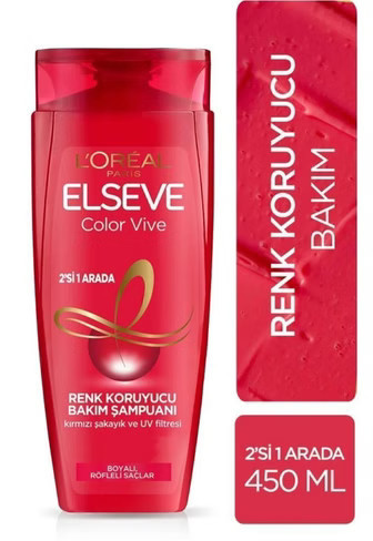 شامپو elسیو قرمز مدل Color Vive ، مناسب برای موهای رنگ شده و دارای دکلره ، تثبیت کننده رنگ مو ، با حجم 300 میلی (واردات قانونی از منطقه آزاد ارس)